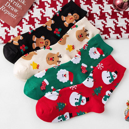 Cartoon Christmas Thick Warm Cute Crew Christmas Socks