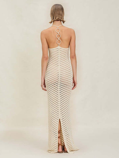 Palm Mirage Sheer Maxi Dress