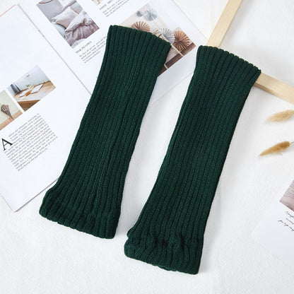 Thick Knit Warm Red Christmas Leg Warmers