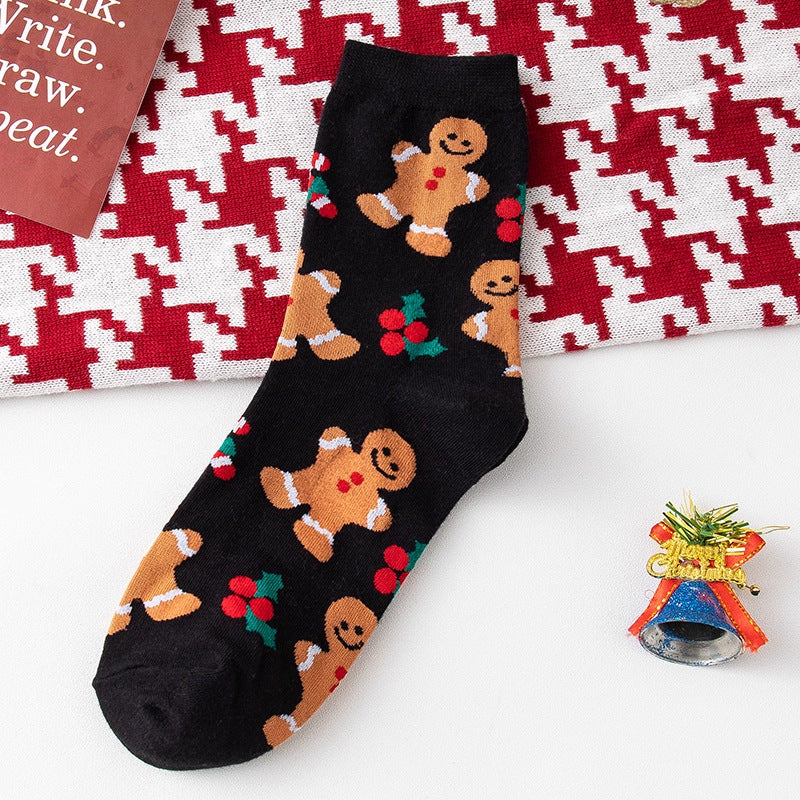 Cartoon Christmas Thick Warm Cute Crew Christmas Socks