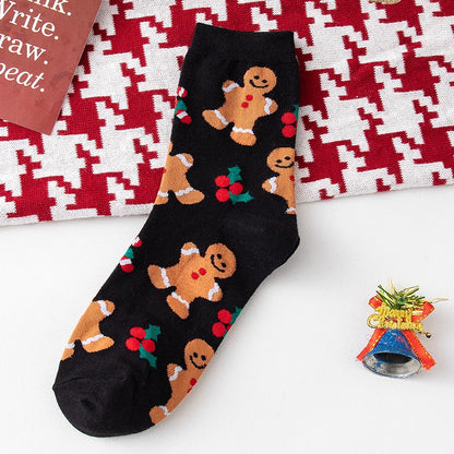 Cartoon Christmas Thick Warm Cute Crew Christmas Socks