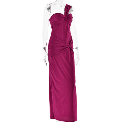 Trapeze Dress - Maroon