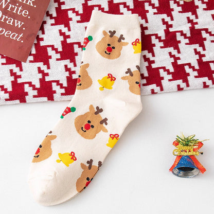 Cartoon Christmas Thick Warm Cute Crew Christmas Socks