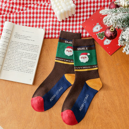Cotton Mid-Calf Gift Boxed Couples Christmas Socks