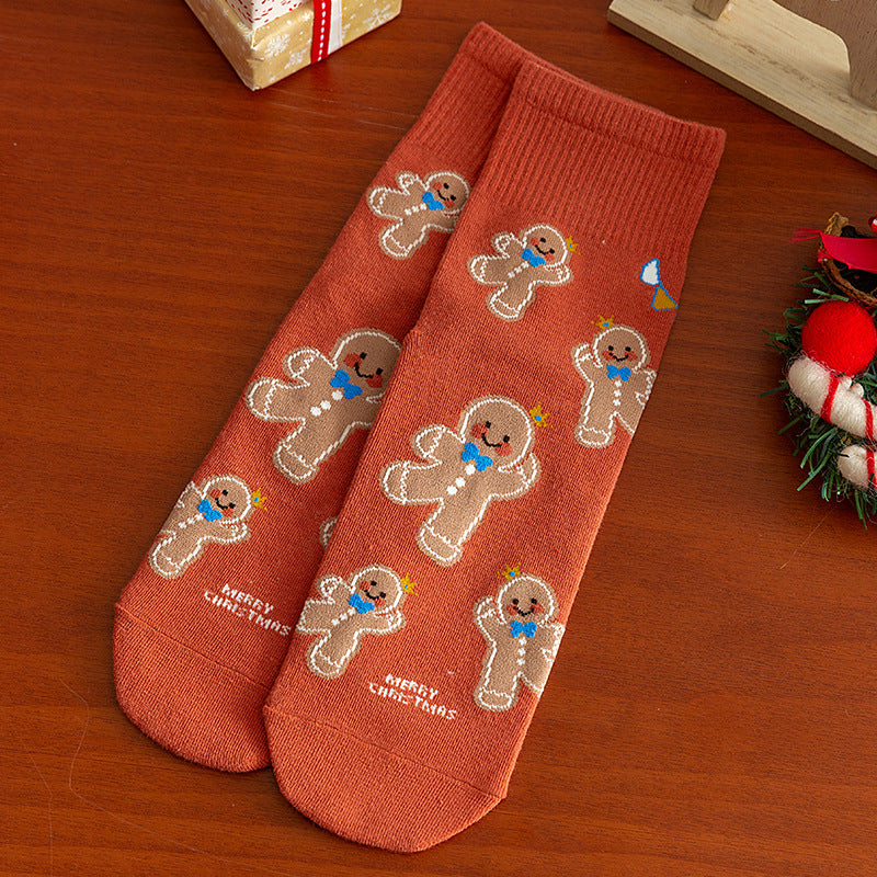 Cute Christmas Pattern Mid Calf Warm Christmas Socks