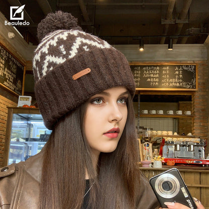 Chunky Crochet Bobble Christmas Hat