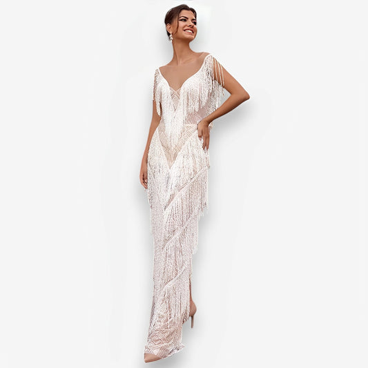 Elegant sleeveless slim long dress