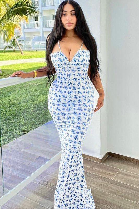 Floral Sling Big Swing maxi Dress