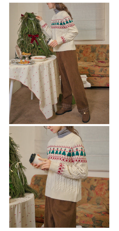 Christmas Tree Vintage Fair Isle Sweater