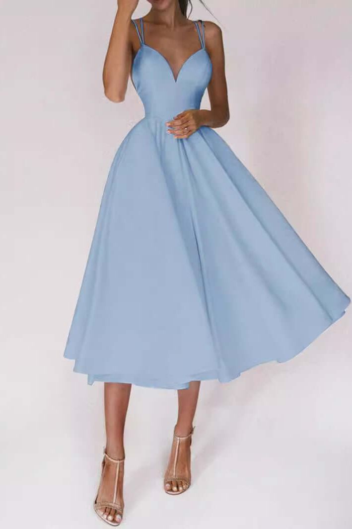 Suspender Swing Midi Dress