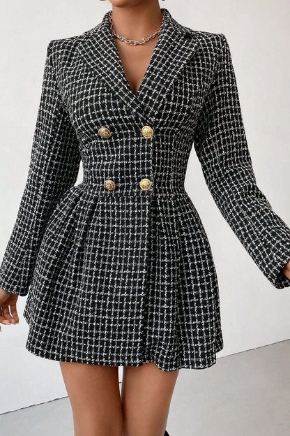 V-neck Long-sleeved Jacket dress