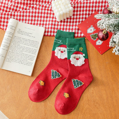 Cotton Mid-Calf Gift Boxed Couples Christmas Socks