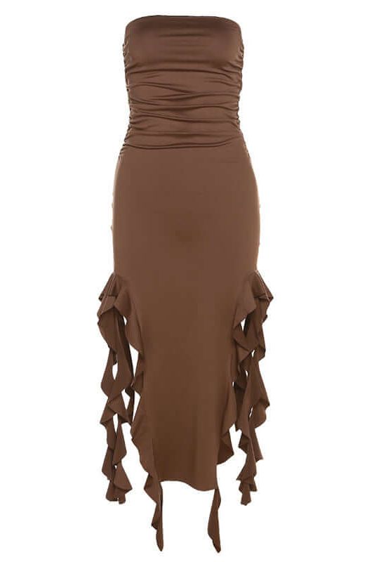 One-Shoulder Tube Top Hip-Wrapped Slim Dress