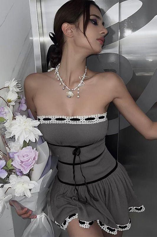 sexy lust style one-line dress