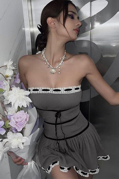 sexy lust style one-line dress