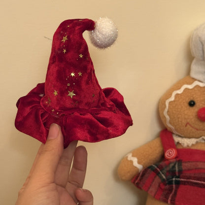 Red Star 3D Christmas Cap Cute Hair Accessory