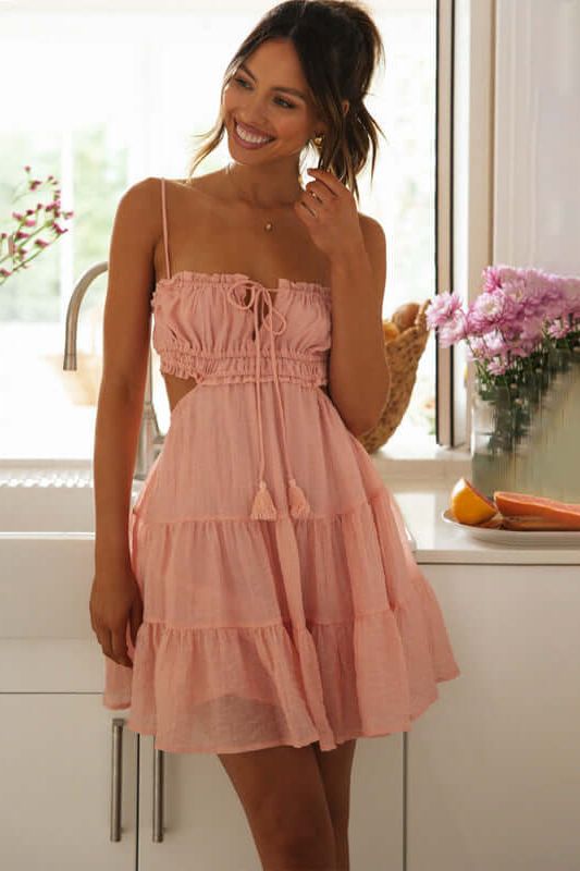 One-Shoulder Backless Sling summer dress