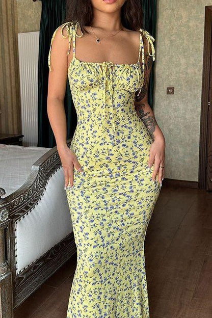 Floral Sling Big Swing maxi Dress