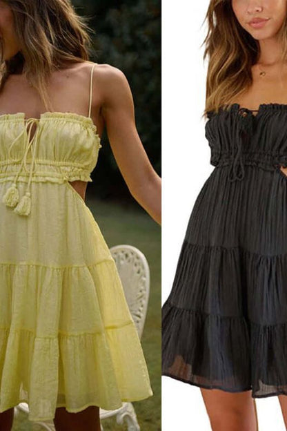 One-Shoulder Backless Sling summer dress