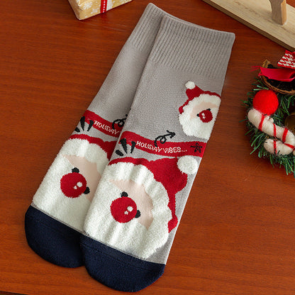 Cute Christmas Pattern Mid Calf Warm Christmas Socks
