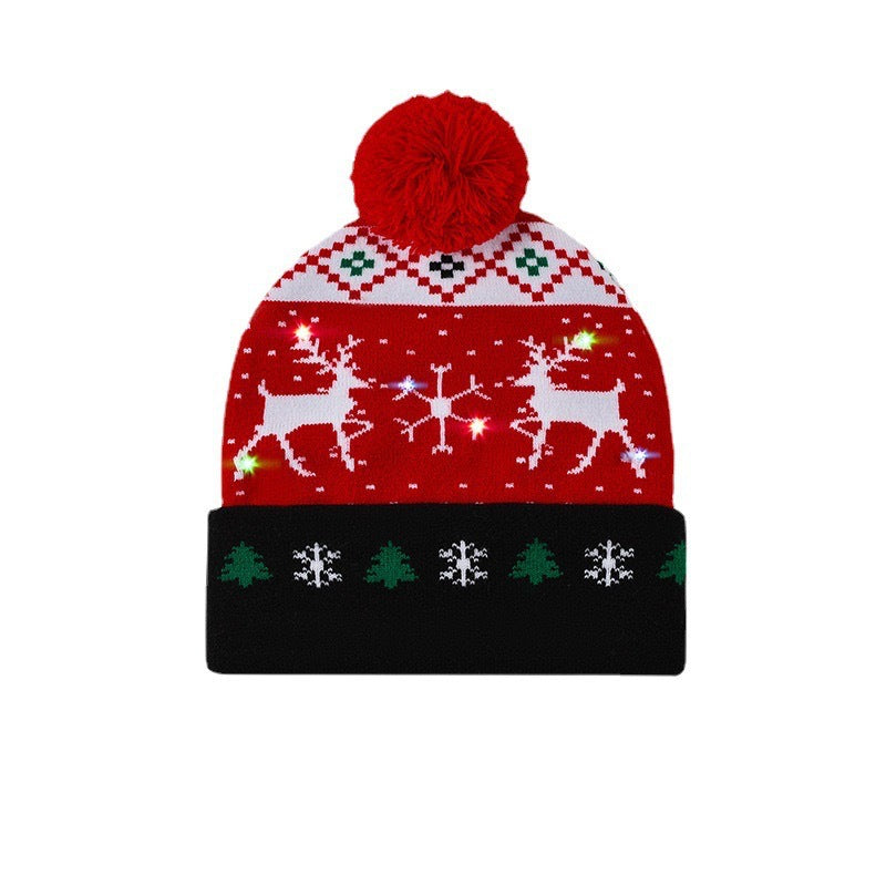 Light Up Tree Pattern Christmas Hat