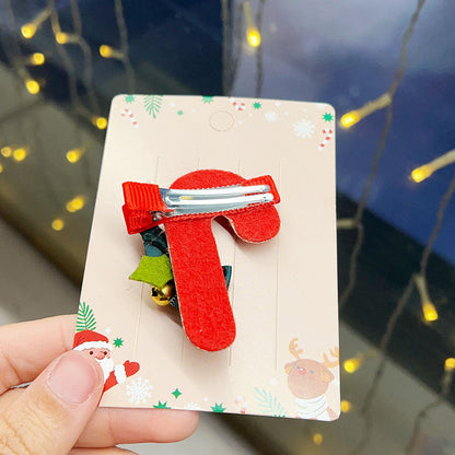 Christmas Cartoon Sparkle Clip Hair Accessory