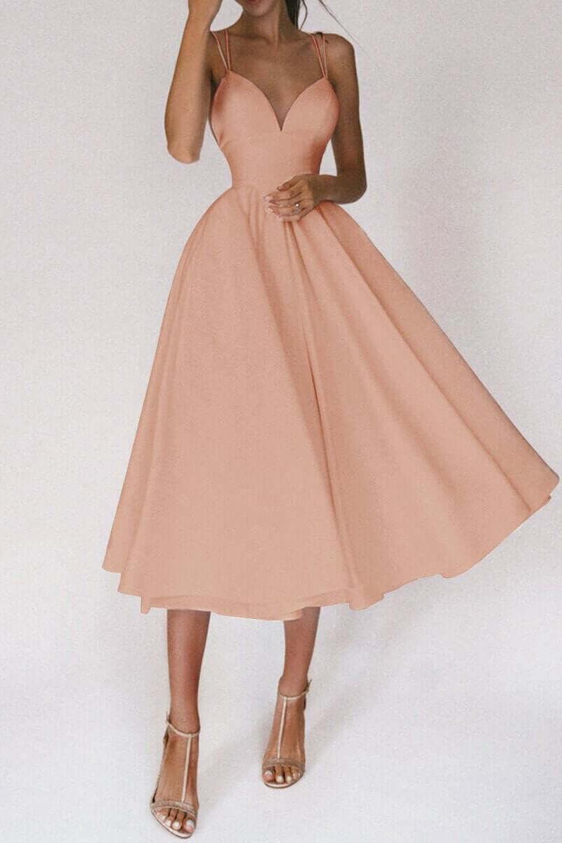 Suspender Swing Midi Dress