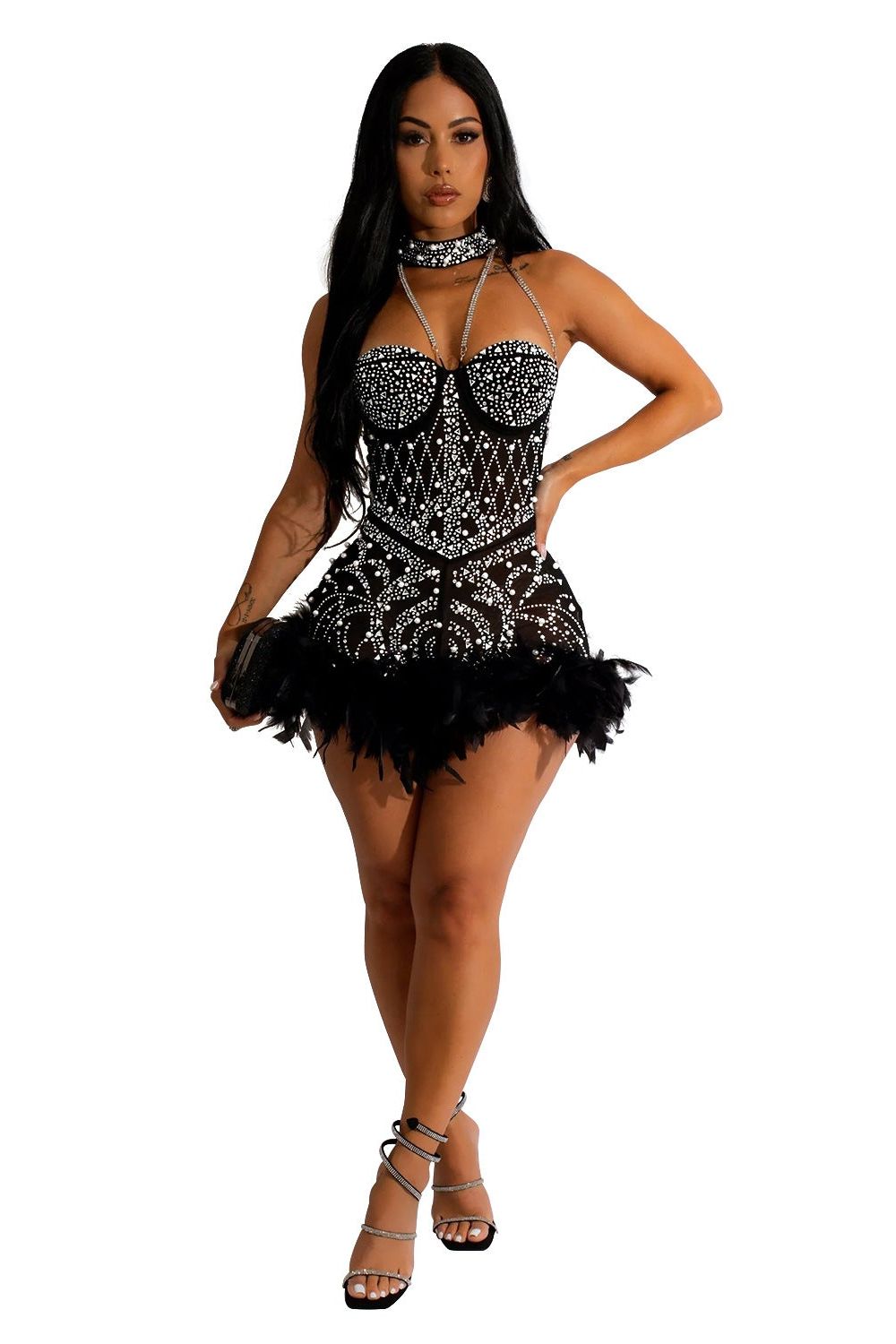 Diamond Sleeveless Short dress