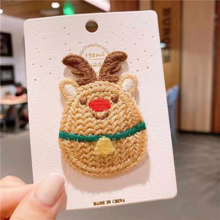 Cute Snowman Christmas Tree Pom Pom Hair Accessory