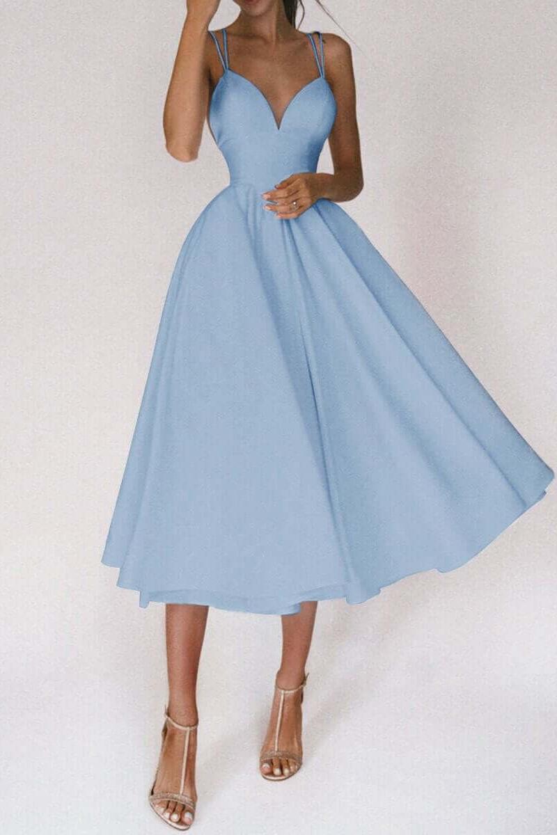 Suspender Swing Midi Dress