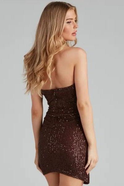 Tight Sequin Hip mini Dress