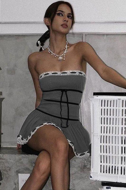 sexy lust style one-line dress