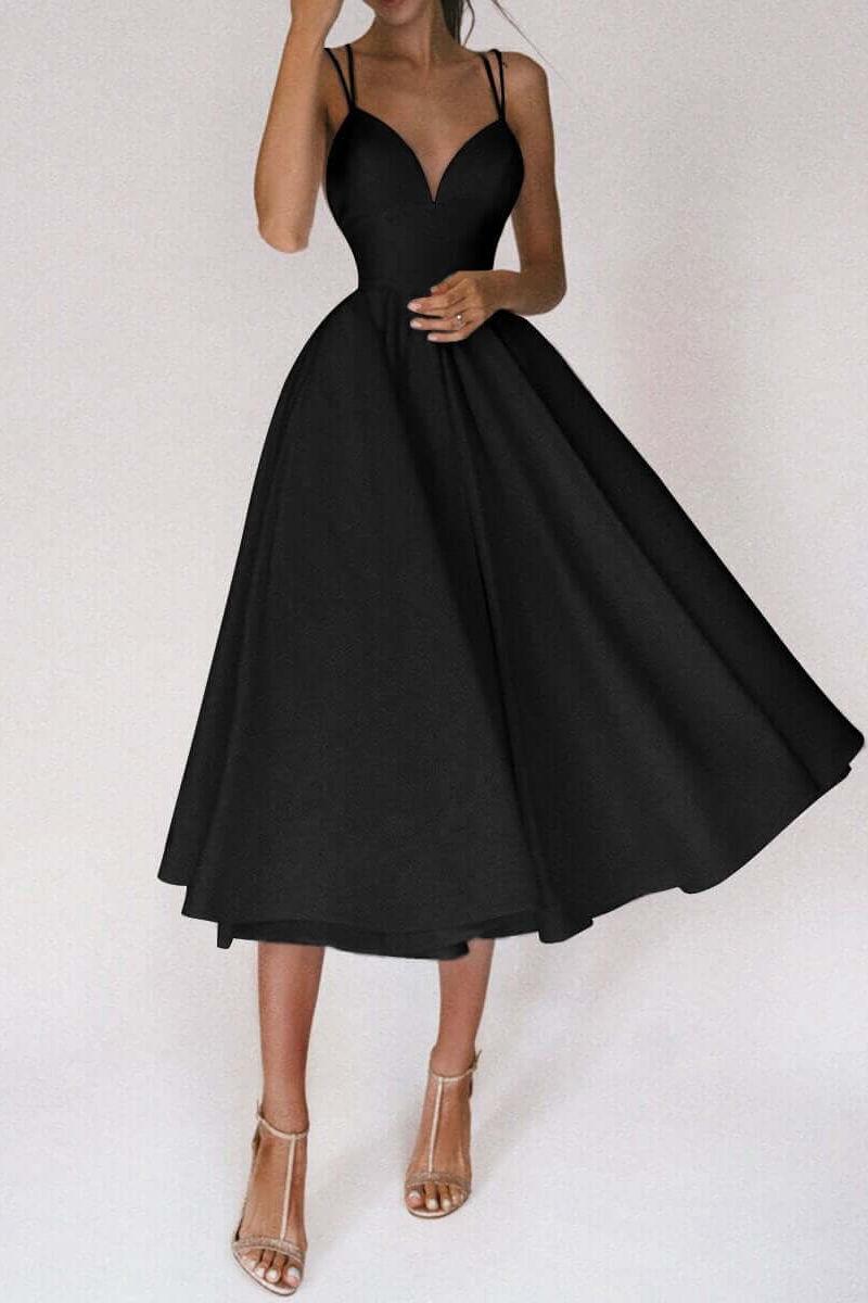 Suspender Swing Midi Dress