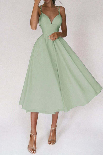 Suspender Swing Midi Dress