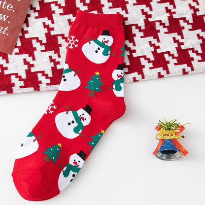 Cartoon Christmas Thick Warm Cute Crew Christmas Socks