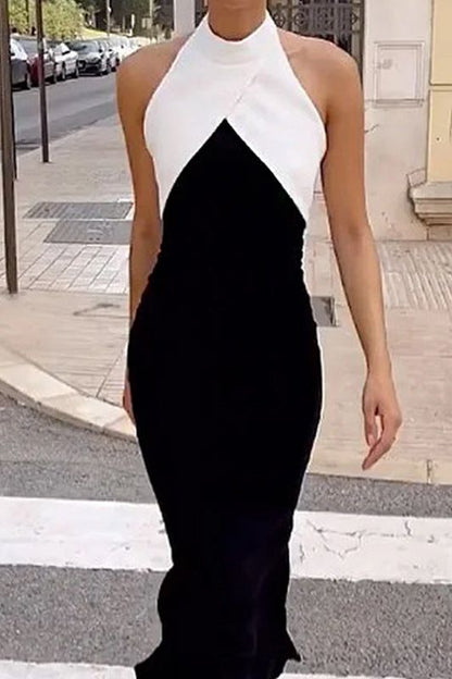 Black and white Long Dress