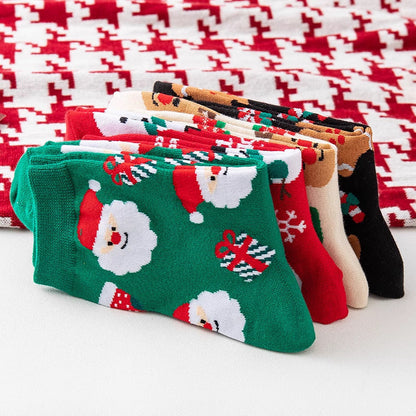 Cartoon Christmas Thick Warm Cute Crew Christmas Socks
