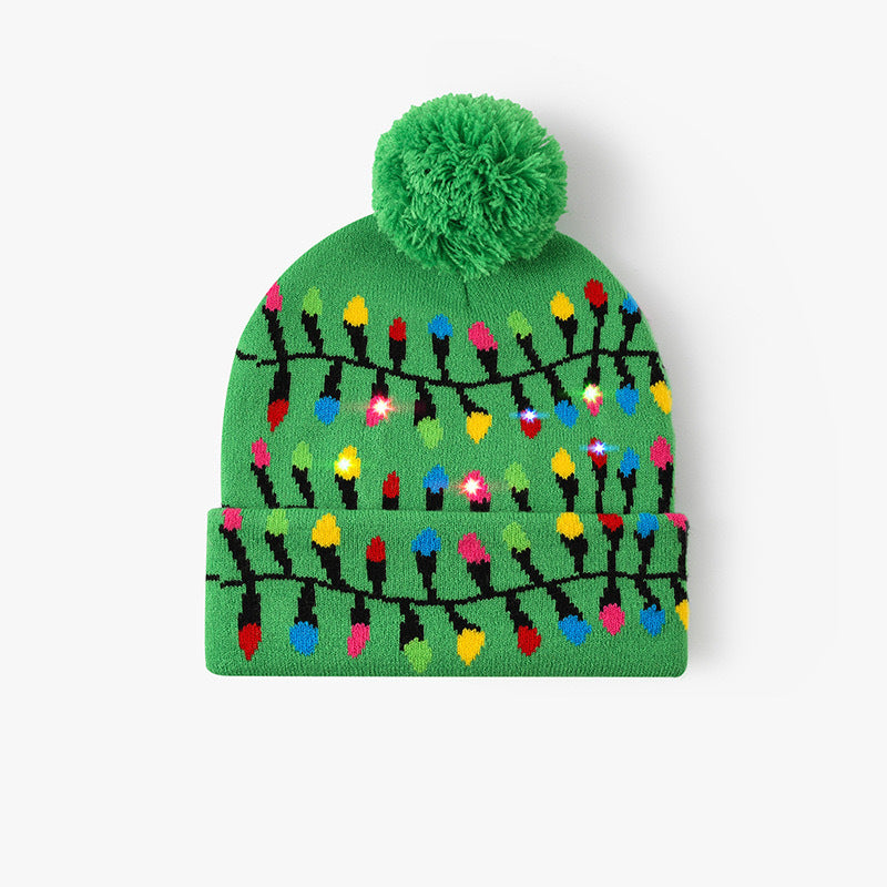 Light Up Tree Pattern Christmas Hat
