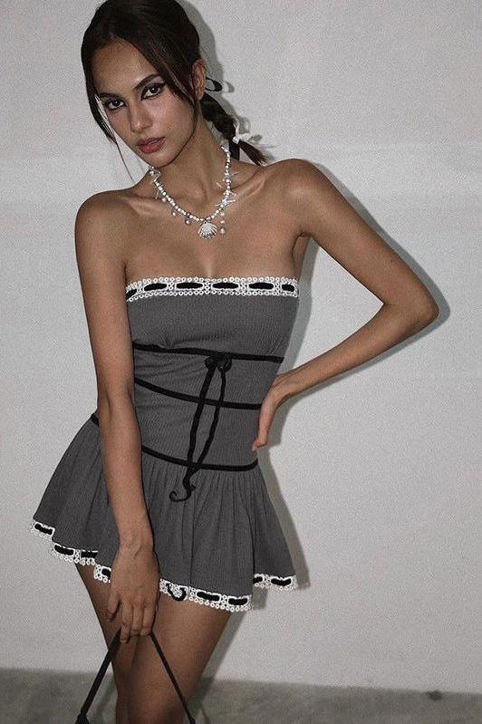 sexy lust style one-line dress