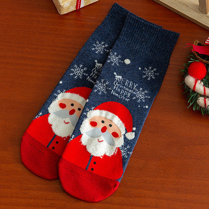 Cute Christmas Pattern Mid Calf Warm Christmas Socks
