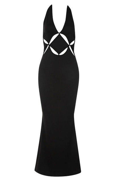 Hollowed out slim fit hip dress