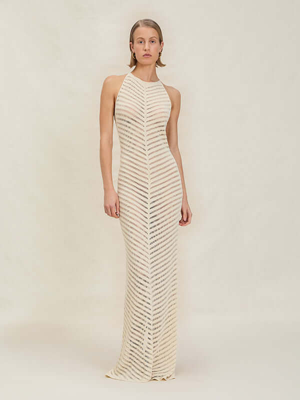 Palm Mirage Sheer Maxi Dress