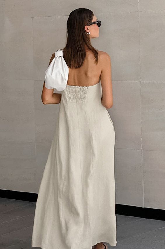 Slim Tube Top Long Dress