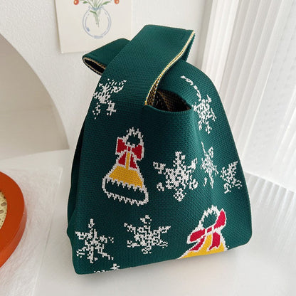Christmas Knitted Handheld Candy Gift Packaging Bag