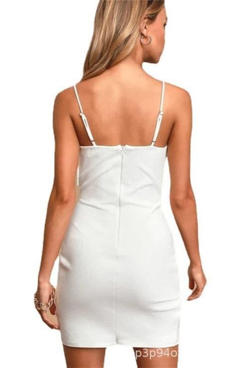 Irregular hem cross dress