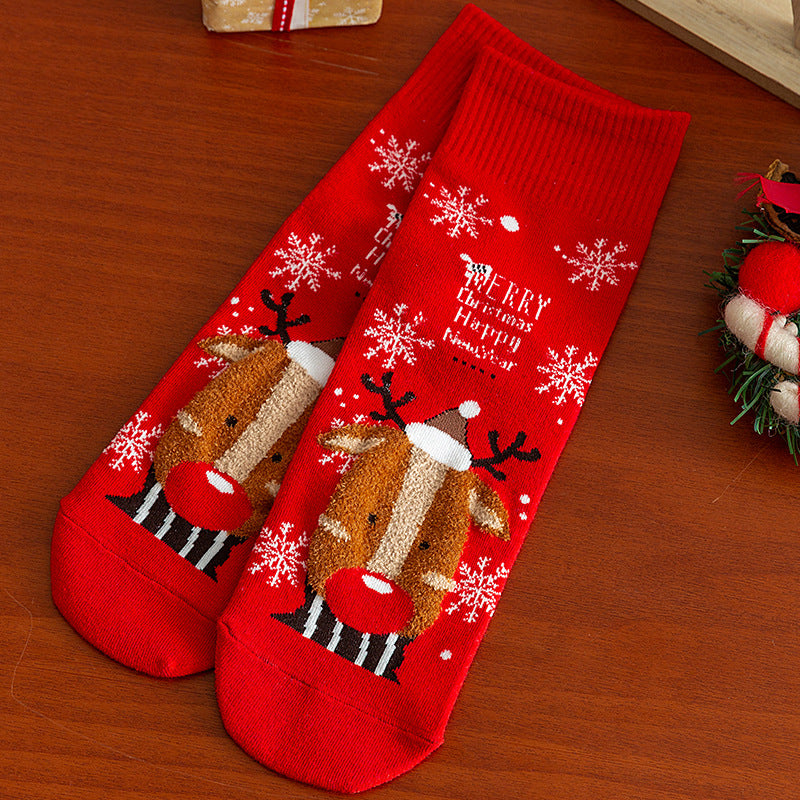 Cute Christmas Pattern Mid Calf Warm Christmas Socks