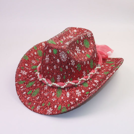 Felt Cowboy Style Christmas Hat