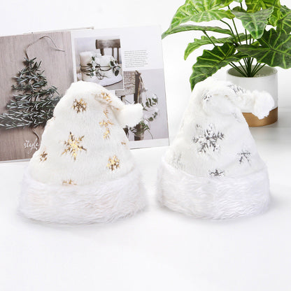 Faux Fur Pearl Snowflake Christmas Hat