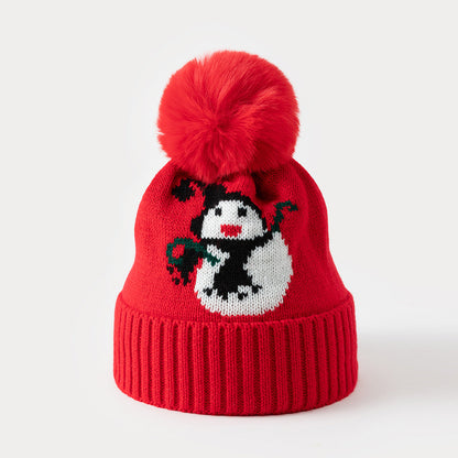 Snowman Pom Pom Knit Christmas Hat