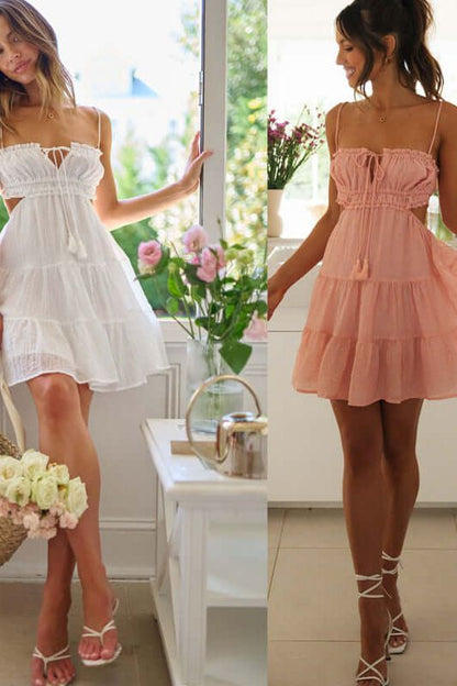 One-Shoulder Backless Sling summer dress